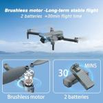 FPV Drone with Camera 1080P HD - Foldable RC Quadcopter for Adults Beginners Kids, Voice Control, Gesture Selfie, Headless Mode, 2 Batteries 30 Min Long Flight Time, Portable Travel Case, Beginner Friendly Drone