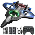 Lovovia Foam Remote Control Airplanes, RC Planes with Light, RC Airplane Fighter Jet for Kids Adults 8-16, 360° Flip, Stunt Roll, Drones for Kids 8-12, Airplane Toy Gifts for Kids Boys（Blue