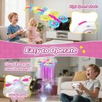 FUNPX LED RC Drone for Kids 6+, Christmas Birthday Gift for Boys & Girls with Remote Batteries, 360° Flips, 3 Speed Modes, 45 Min Flight Indoor and Outdoor Flying Toy - RoseRed Yellow