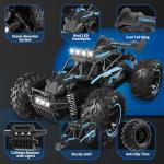 Carox Remote Control Car, 2.4GHz 25KM/H High Speed RC Car, 1:18 Off-Road Monster Truck with LED Lights and 1800mAh Rechargeable Battery – Ideal Gift for Boys 6+