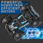 Carox Remote Control Car, 2.4GHz 25KM/H High Speed RC Car, 1:18 Off-Road Monster Truck with LED Lights and 1800mAh Rechargeable Battery – Ideal Gift for Boys 6+