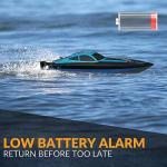 VOLANTEXRC RC Boat 20MPH Fast Remote Control Boat with Lights 2.4Ghz Toy Boat for Pools and Lakes with 2 Rechargeable Batteries Toys Gifts for Adults, Blue