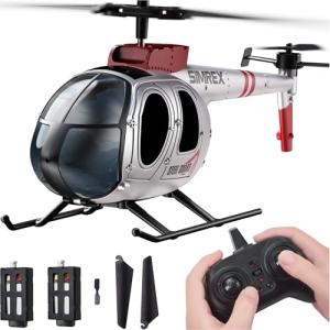 SIMREX RC Helicopter,Remote Control Helicopter Toy for Kids & Beginners, 20 Mins Flight, Altitude Hold, 2 Speeds,2 Batteries, Gift for Kids Boys Girls