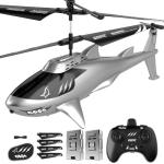DEERC RC Helicopter for Kids, Remote Control Helicopter, Unique Design Shark Toy Helicopter with 26 Mins Flight (2 Batteries), LED Lights, Altitude Hold, Birthday Idea for Boys 8-12