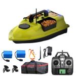 SINJEE Bait Boat, GPS RC Bait Boat with 500m/546yards Remote Control, 4.4lbs Load Capacity, Dual Battery & Motor System for Long-Range Bait Deployment, Ideal for Fishing Enthusiasts (Yellow Mix)