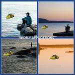 SINJEE Bait Boat, GPS RC Bait Boat with 500m/546yards Remote Control, 4.4lbs Load Capacity, Dual Battery & Motor System for Long-Range Bait Deployment, Ideal for Fishing Enthusiasts (Yellow Mix)