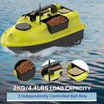 SINJEE Bait Boat, GPS RC Bait Boat with 500m/546yards Remote Control, 4.4lbs Load Capacity, Dual Battery & Motor System for Long-Range Bait Deployment, Ideal for Fishing Enthusiasts (Yellow Mix)