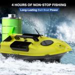 SINJEE Bait Boat, GPS RC Bait Boat with 500m/546yards Remote Control, 4.4lbs Load Capacity, Dual Battery & Motor System for Long-Range Bait Deployment, Ideal for Fishing Enthusiasts (Yellow Mix)