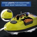 SINJEE Bait Boat, GPS RC Bait Boat with 500m/546yards Remote Control, 4.4lbs Load Capacity, Dual Battery & Motor System for Long-Range Bait Deployment, Ideal for Fishing Enthusiasts (Yellow Mix)