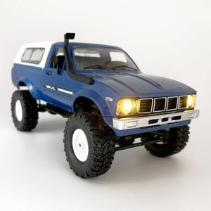 Apawband RC Crawler WPL C24 RC Rock Crawler RC Truck 4x4 Off Road RTR, 1/16 Scale Remote Control Truck All Terrain 2.4 Ghz with Proportional Steering LED Lights Hobby Toys Adult