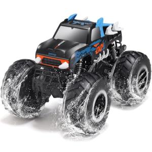 Threeking 1:16 Waterproof Monster Truck Pickup Toys RC Cars Remote Control Car Truck Toys 4WD All Terrain Off-Road Car Toy Gifts Presents 6 7 8 9 10 11 12 Year Old Kids Boys Girls Toys