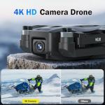 GPS Drone with 4K Camera for Adults IMX SENS Camera SD Card,Auto Return Home,Under 249g,Foldable RC Quadcopter GPS Professional Drones for Beginners,5G FPV Transmission Drone Follow Me