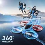 XOS Mini 3 in 1 Indoor & Outdoor Remote Drone, RC Airplane Plane, RC Quadcopter Multirotor Helicopter, RC Car & RC Boat with Auto Hovering, 3D Flips, Headless Mode for Kids Birthday Gifts