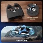 XOS Mini 3 in 1 Indoor & Outdoor Remote Drone, RC Airplane Plane, RC Quadcopter Multirotor Helicopter, RC Car & RC Boat with Auto Hovering, 3D Flips, Headless Mode for Kids Birthday Gifts