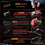 DEERC 1/10 Brushless RC Cars for Adults, 60 KMH 4x4 Off-Road RC Truck, Waterproof Remote Control Monster Truck, High Speed RC Car, All Terrain Remote Control Car for Boys, 2 * 3S Lipo Batteries