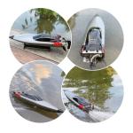 Ssccgym 22.8" Inches UDI018 Large RC Speed Boat 2.4G 4WD 40-45km/h Remote Control Brushless Watercraft for 14y+ Hobby Adults (Grey 1-Batteries)