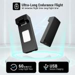 Drones for Adults with Emergency Stop,4K Drones with Camera for Kids, Headless Mode, 360° Flips, Carrying Case & 2 Batteries,Wireless RC Toys for Boys Girls-Black