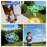 Mini Drone for Kids and Beginners, RC Quadcopter Drone with Colorful Light, One Key Start, Altitude Hold, Headless Mode, 3D Flips, Indoor RC Helicopter Toy for Boys and Girls