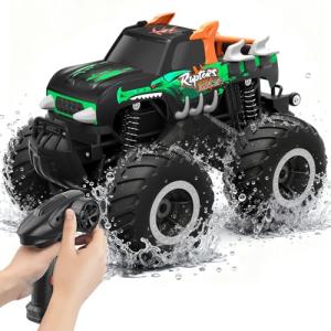 HOMETALL Remote Control Monster Truck Toys - 1:16 Waterproof All Terrain RC Car Fast Remote Control Car with Crashworthy Body, Electric Vehicle Kids Truck Toys for Boys and Girls,Age 6+,Green