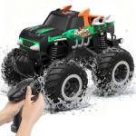 HOMETALL Remote Control Monster Truck Toys - 1:16 Waterproof All Terrain RC Car Fast Remote Control Car with Crashworthy Body, Electric Vehicle Kids Truck Toys for Boys and Girls,Age 6+,Green