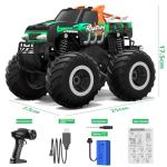 HOMETALL Remote Control Monster Truck Toys - 1:16 Waterproof All Terrain RC Car Fast Remote Control Car with Crashworthy Body, Electric Vehicle Kids Truck Toys for Boys and Girls,Age 6+,Green