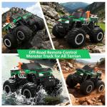 HOMETALL Remote Control Monster Truck Toys - 1:16 Waterproof All Terrain RC Car Fast Remote Control Car with Crashworthy Body, Electric Vehicle Kids Truck Toys for Boys and Girls,Age 6+,Green