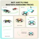 SYMA Drone for Kids with 6-Color LED Light, X660 Mini Drone with 3D Flip, Rotary Ascent, Headless Mode, Speed Switch and Full Protection RC Toys Gifts for Beginners Adults