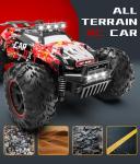 Carox Remote Control Car, 2.4GHz 26KM/H High Speed RC Car, 1:18 Off-Road Monster Truck with LED Lights, Proportional Throttle & 1800mAh Rechargeable Batteries – Ideal Gift for Boys 6+