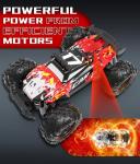 Carox Remote Control Car, 2.4GHz 26KM/H High Speed RC Car, 1:18 Off-Road Monster Truck with LED Lights, Proportional Throttle & 1800mAh Rechargeable Batteries – Ideal Gift for Boys 6+