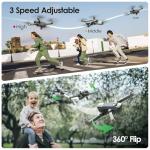 Drone with Camera for Kids 1080P FPV Drones for Adults with 5G Transmission, WeFone WF20 Foldable RC Quadcopter Small Dron Toys, Brushless Motor, Altitude Hold, 3D Flips, 2 Batteries