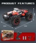 Carox Remote Control Car, 2.4GHz 26KM/H High Speed RC Car, 1:18 Off-Road Monster Truck with LED Lights, Proportional Throttle & 1800mAh Rechargeable Batteries – Ideal Gift for Boys 6+