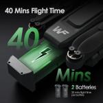 Drone with Camera for Kids 1080P FPV Drones for Adults with 5G Transmission, WeFone WF20 Foldable RC Quadcopter Small Dron Toys, Brushless Motor, Altitude Hold, 3D Flips, 2 Batteries