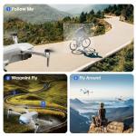 Drones with Camera for Adults 4K, Foldable Beginner Drone with Brushless Motor, Auto Follow, Tap Fly, Circle Fly, One Key Start, Under 249g
