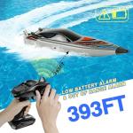 Cheerwing 22" Large RC Racing Boats, Brushless Remote Control Boat 40 Km/h with LED Lights High Speed for Adults