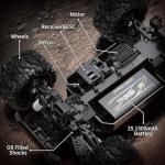 AMAZINGONE JT18W 1/18 Scale Fast RC Cars for Adults, High Speed 35KMH 4WD with 2.4 GHz,Hobby RC Trucks Monster Remote Control Truck Off Road,All Terrain RTR Remote Control Car with 2 Bettery