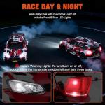 DIKAVEY 1:12 RC Rally Car Fast Max 50 MPH,Drift Car with Gyro 4X4,Brushless Fast RC Cars with 3S 2200 mAh Battery,1/12 Remote Control Cars for Adults for 4WD,for Racetrack & Mud-Red