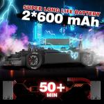 Remote Control Car 1:16 Scale RC Drift Cars 2.4Ghz 4WD 30KM/H High Speed Race Cars with LED Lights Drifting Tires 2 Rechargeable Batteries RC Sports Car for Kids Boys Girls Adults Party Birthday Gift