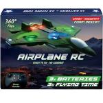 nutty toys RC Stunt Airplane for Kids & Adults - 3X Extended Battery Life, Top LED Jet Fighter Remote Control Plane Ages 8+, 360° Flip & Roll Drone, Best Stocking Stuffer Idea for Boys