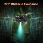 TTROARDS TT19 Foldable 1080P Drone with Camera for Adults, 270° Obstacle Avoidance, Brushless Motor Drones RC Quadcopter with Optical Flow Positioning, Level 3 Wind Resistance, Altitude Hold, Orange