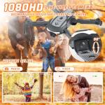 Drone with Camera for Kids Adults, Mini Foldable FPV Drones Remote Control Helicopter, RC Quadcopter with 1080P Live Video Camera, Gestures Selfie, One Key Start,2 Batteries, Toys/Gifts for Boys Girls
