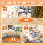 Drone with Camera for Kids Adults, Mini Foldable FPV Drones Remote Control Helicopter, RC Quadcopter with 1080P Live Video Camera, Gestures Selfie, One Key Start,2 Batteries, Toys/Gifts for Boys Girls