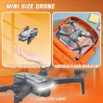 Drone with Camera for Kids Adults, Mini Foldable FPV Drones Remote Control Helicopter, RC Quadcopter with 1080P Live Video Camera, Gestures Selfie, One Key Start,2 Batteries, Toys/Gifts for Boys Girls