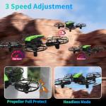 LE-IDEA Assembled Drone with Competition Model, RC Quadcopter with 3 Speed Modes Headless Mode, Mini Drone with Propeller Protection and 2 Batteries, Educational Aircraft for Adults Toys Gifts IDEA9