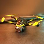 RC Drone with Screen Display Remote Control, 1080P Dual Camera, Speed Adjustment, Altitude Hold, One-Key Takeoff, 3D Flips, 2 Batteries, Toy for Boys Girls, Hovering, Brushless Motor, APP Control, LED Lights, for Kids 8-12 and Adult Beginners FPV Quadcopter Plane Copter (Black Yellow)