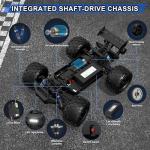 Highmall 1/16 4X4 High-Speed 50+KM/H(Peak) RC Cars Monster Truck - 390 Motor Durable axle & Suspension | 3000mAh Batteries | rc Cars Toys Christmas Birthday for Teens Aged 14+