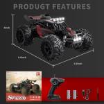Carox Remote Control Car, 2.4GHz 25KM/H High Speed RC Car, 1:18 Off-Road Monster Truck with LED Lights and 1800mAh Rechargeable Battery – Ideal Gift for Boys 6+