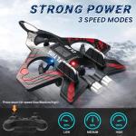 Epstur RC Plane - RC Airplane Fighter, Foam Remote Control Airplanes for Kids Adults, RC Plane Fighter Jet Toy with Auto Hover, Headless Mode 3D Flip Colorful LED Lights & 3 Batteries, Drone for Kids