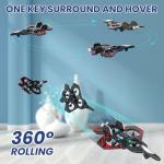 Epstur RC Plane - RC Airplane Fighter, Foam Remote Control Airplanes for Kids Adults, RC Plane Fighter Jet Toy with Auto Hover, Headless Mode 3D Flip Colorful LED Lights & 3 Batteries, Drone for Kids