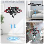 Epstur RC Plane - RC Airplane Fighter, Foam Remote Control Airplanes for Kids Adults, RC Plane Fighter Jet Toy with Auto Hover, Headless Mode 3D Flip Colorful LED Lights & 3 Batteries, Drone for Kids