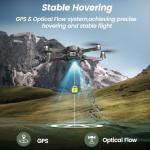 Drones with Camera for Adults 4k,WeFone WF30 GPS Follow Me Drone for Beginners Kids Foldable FPV RC Quadcopter, Return Home, Brushless Motor, 5G Transmission, 40 Mins Flight Time, 2 Batteries